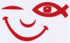 Illustration: Autocollant SMILE ICHTUS (rouge)