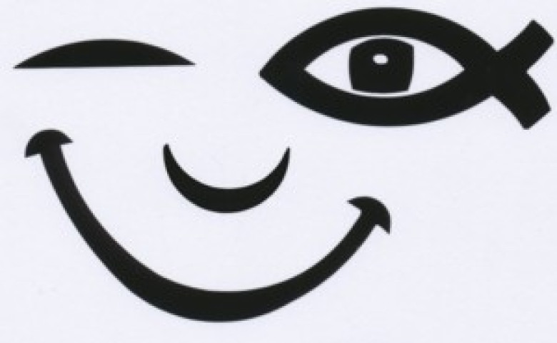 Autocollant «SMILE ICHTUS» (noir) - Michaël Lezay