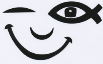 Autocollant &laquo;SMILE ICHTUS&raquo; (noir) - Micha&euml;l Lezay