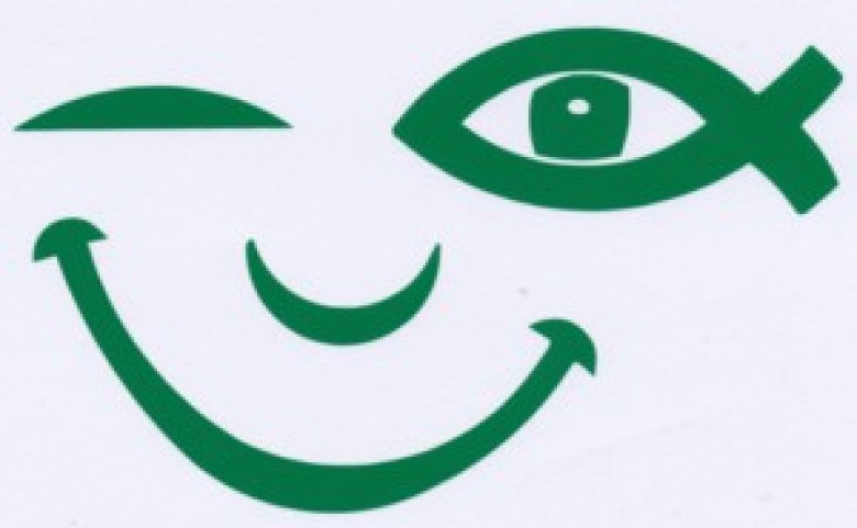 Autocollant «SMILE ICHTUS» (vert foncé) - Michaël Lezay