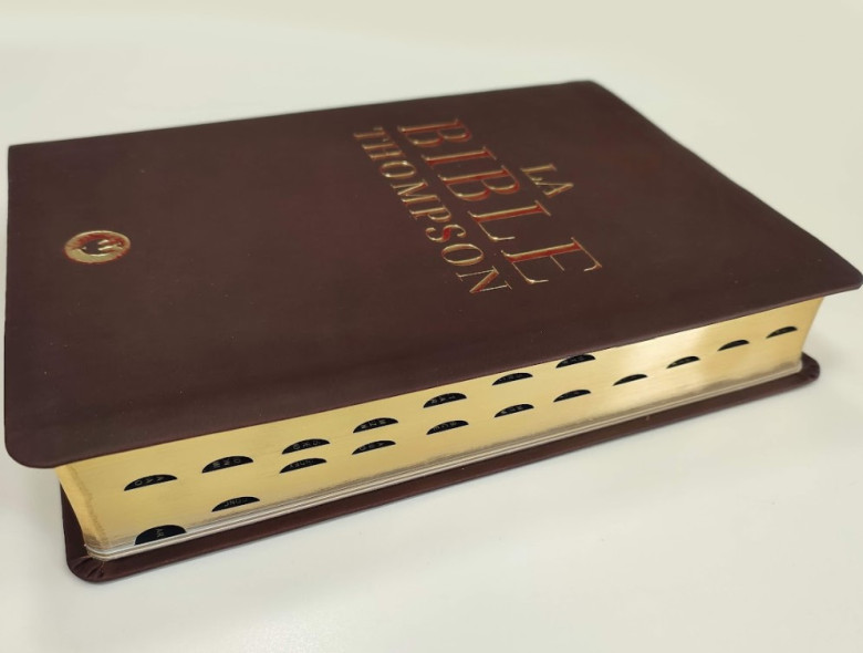 BIBLE THOMPSON «LA COLOMBE» LUXE MARRON