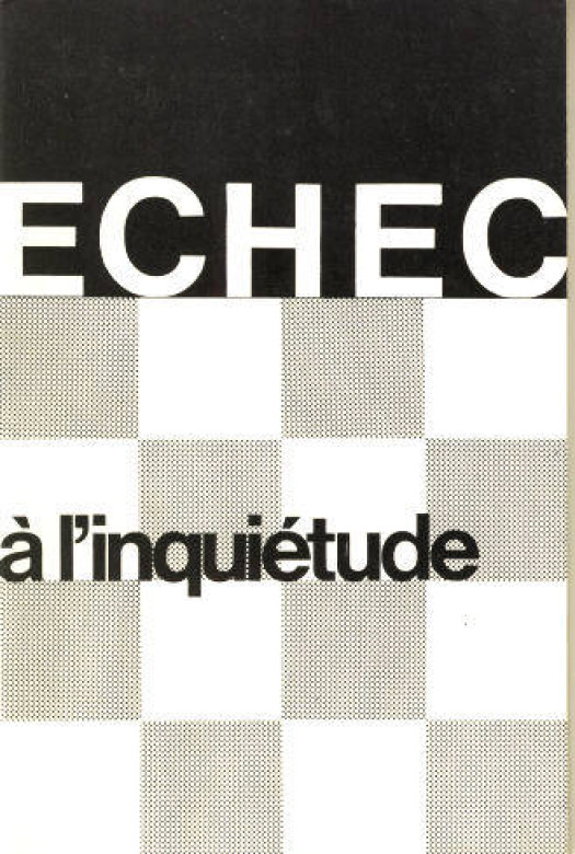 ECHEC &agrave; l'inqui&eacute;tude (1 ex) - Jean-Edmond Haggai