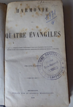 HARMONIE des quatre Evangiles (1 ex)