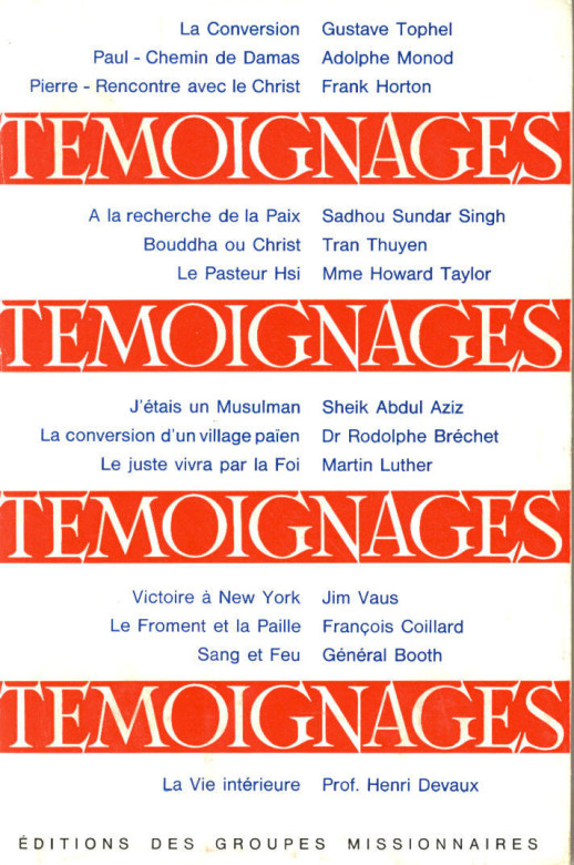 T&Eacute;MOIGNAGES (1 ex.) - Divers auteurs