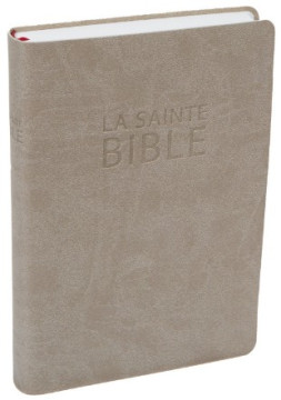 Bible Grand Format PU Beige - Bible Darby - &Eacute;dition de Rolle 2022